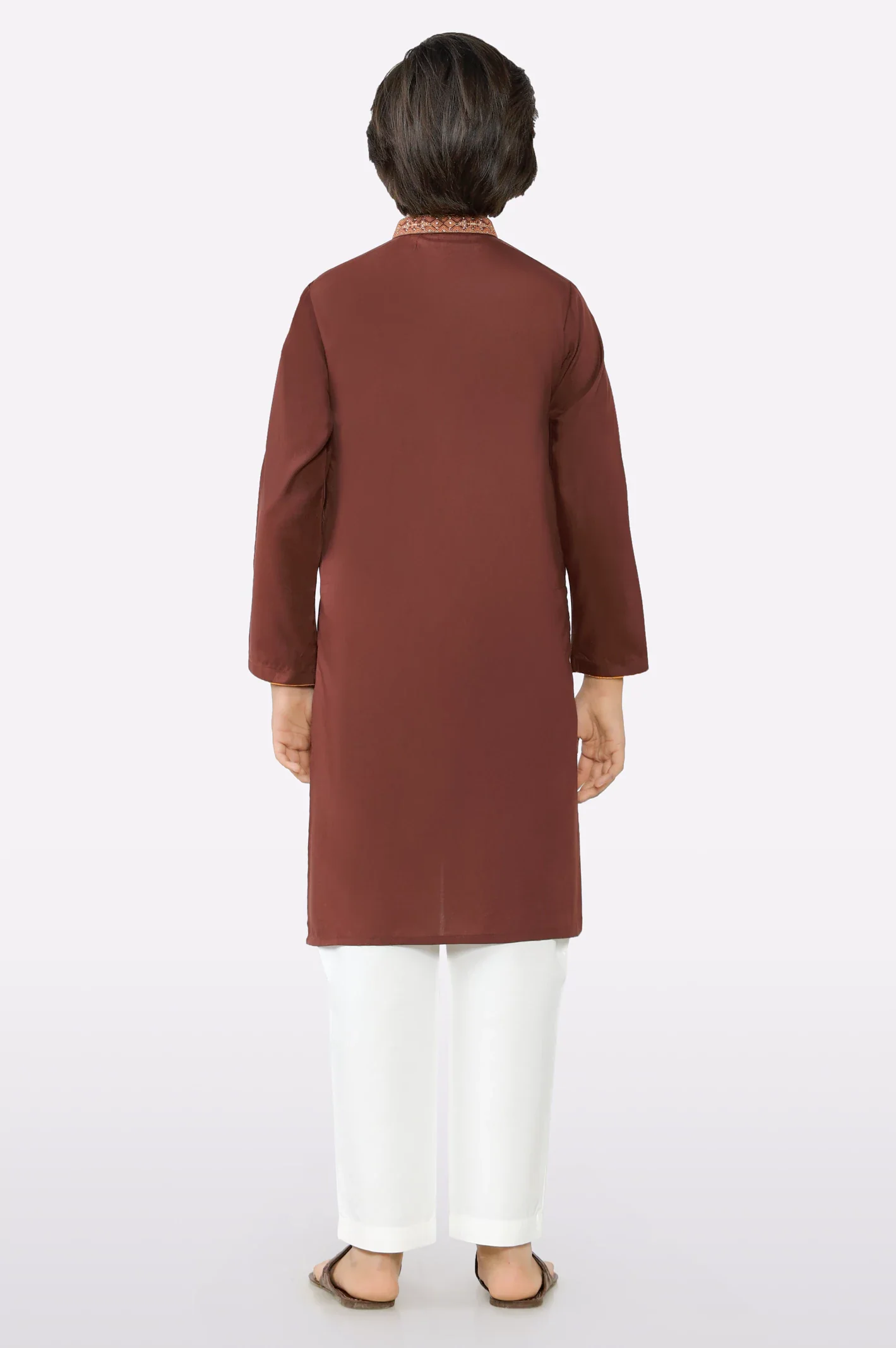 Maroon Boys Kurta Pajama - Image 4