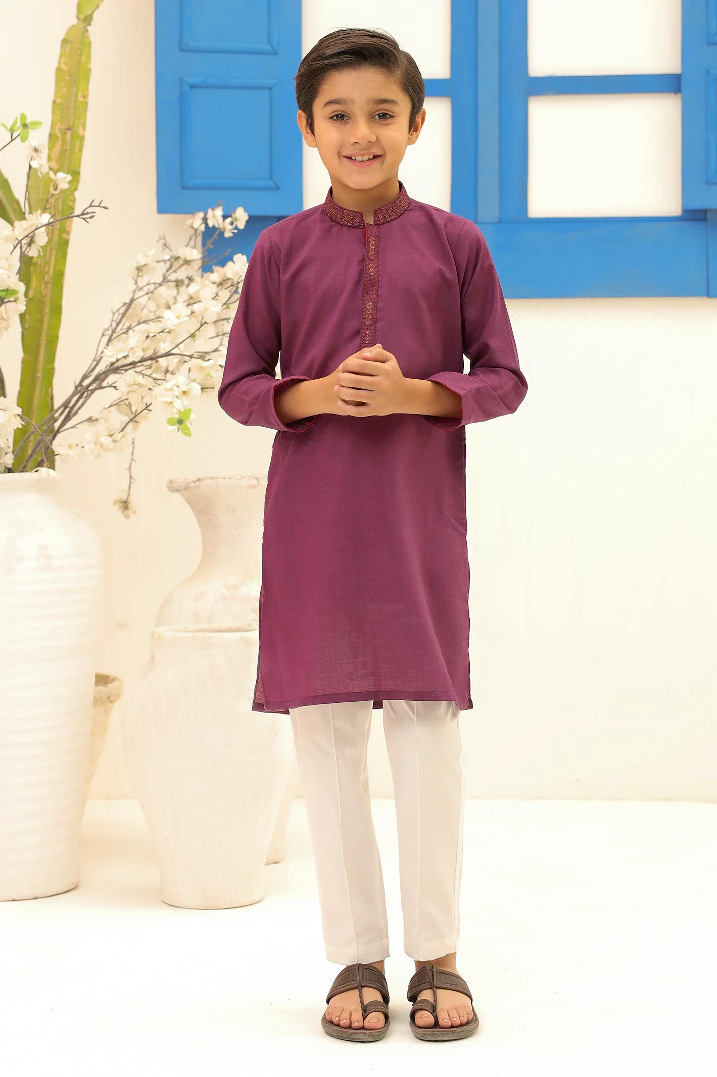 Purple Boys Kurta Pajama - Image 3