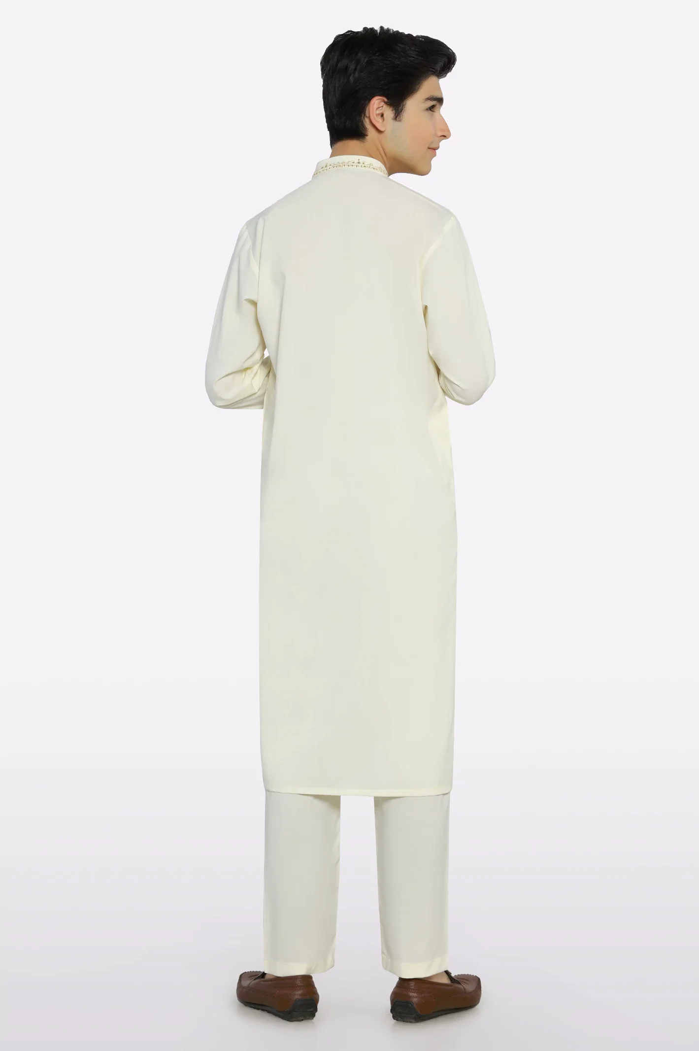 Cream Boys Kurta Pajama - Image 4
