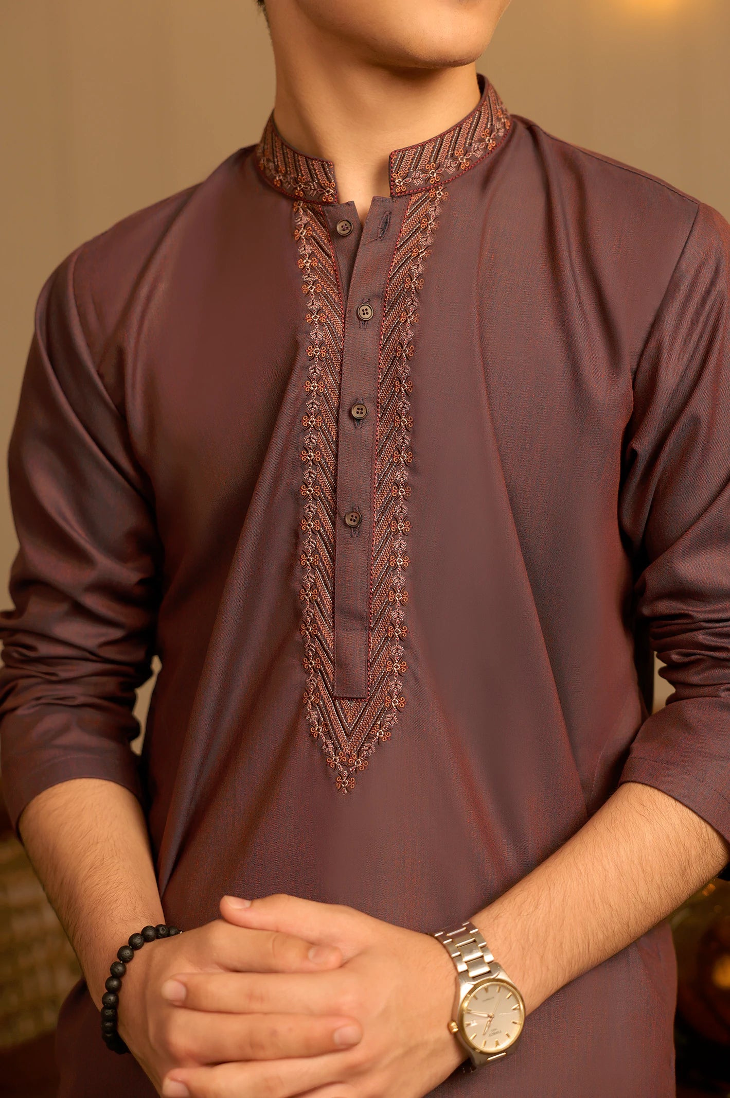 Purple Teens Kurta Pajama - Image 3