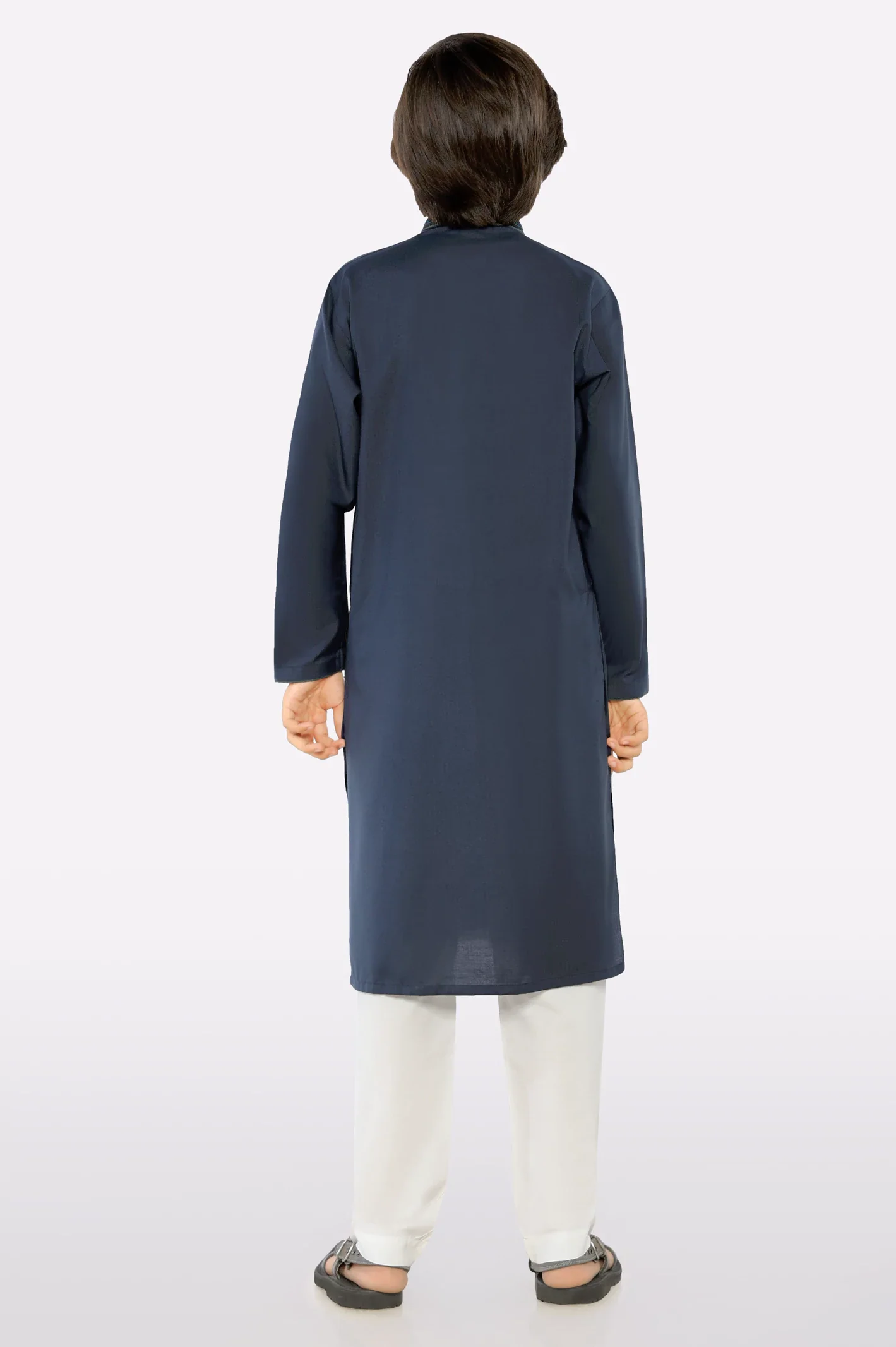 Dark Blue Boys Kurta Pajama - Image 4