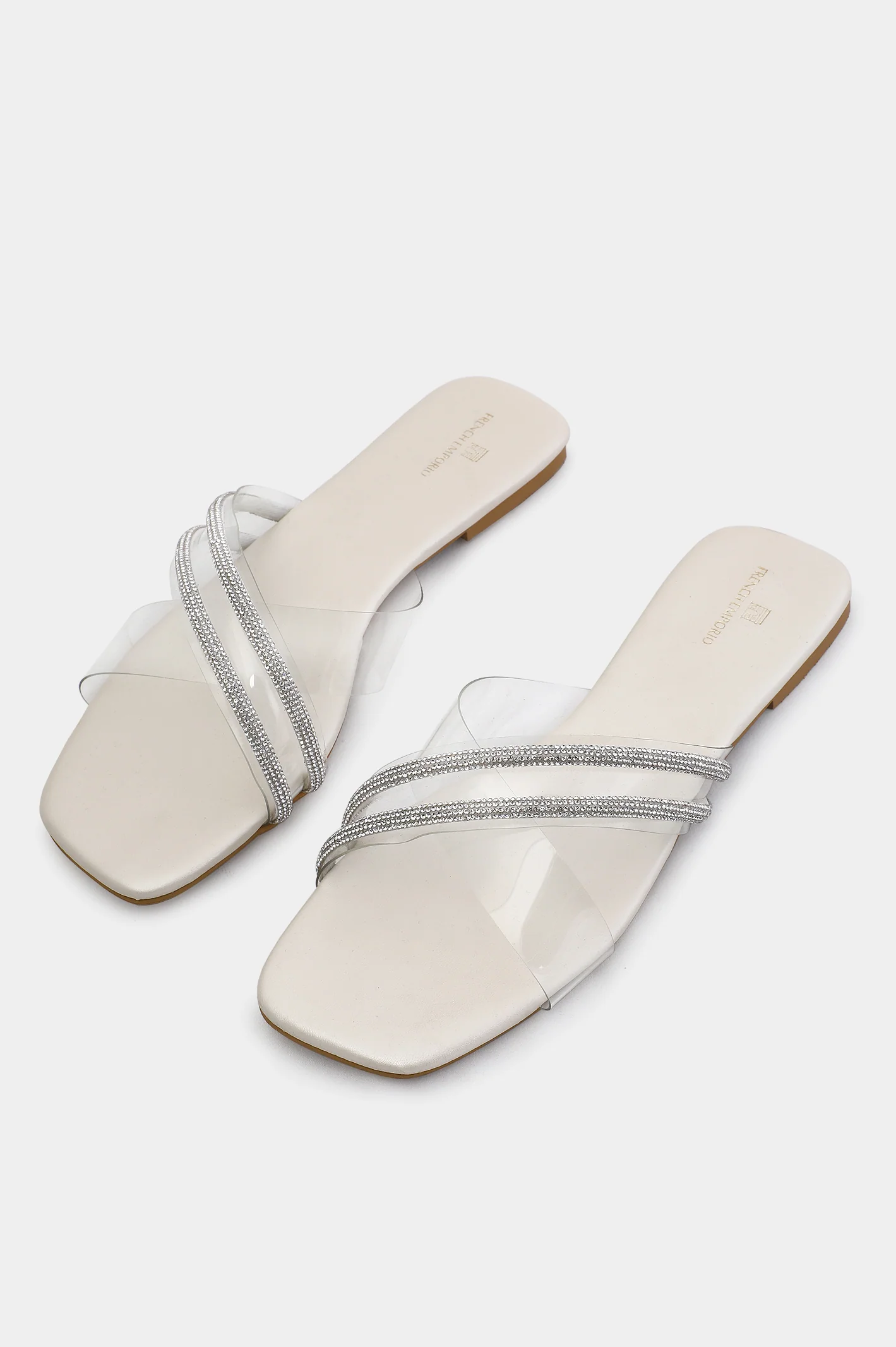 Off White Ladies Casual Slippers - Image 4