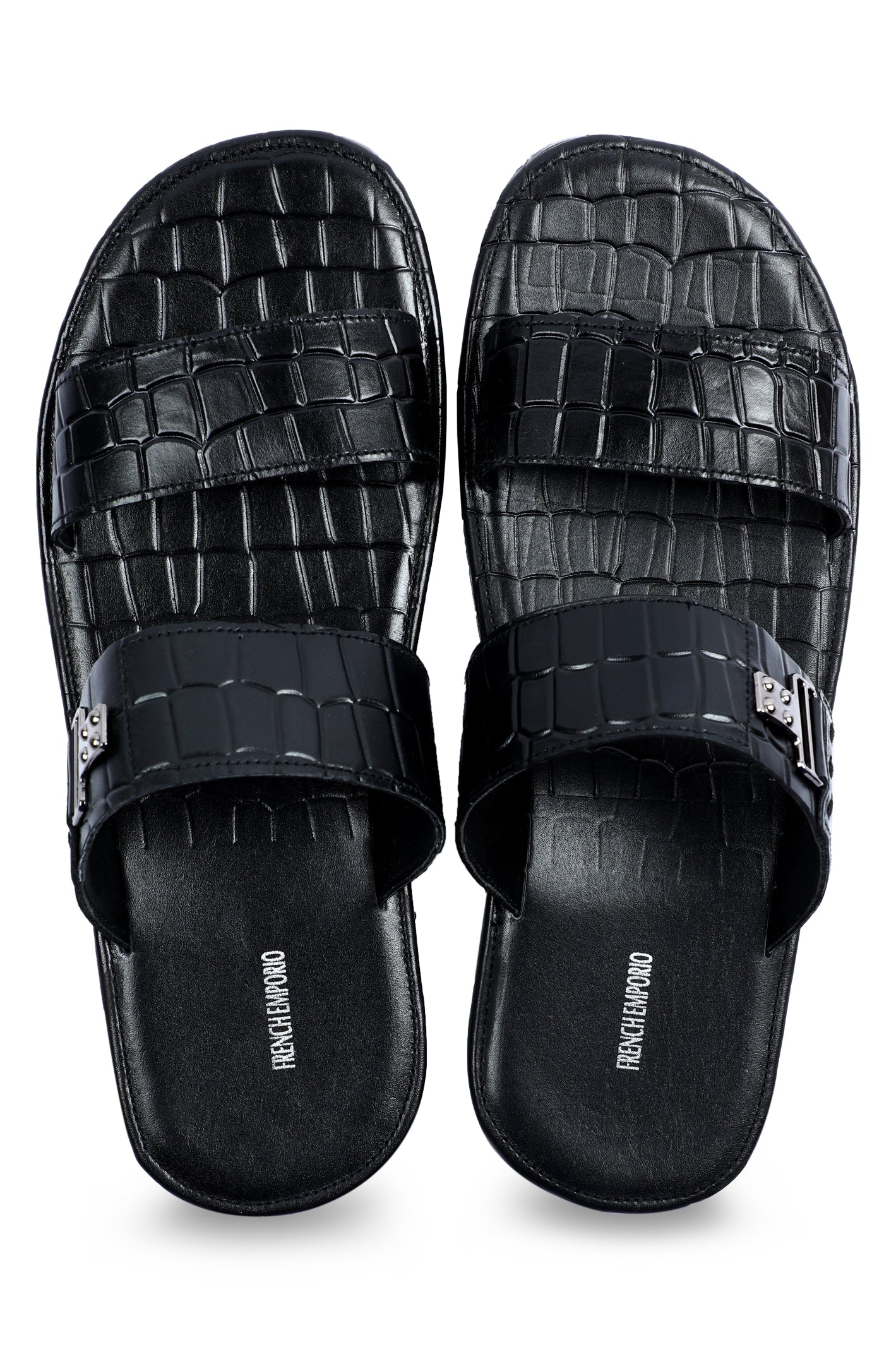 Slippers For Men in Black SKU: SLP-0063-BLACK - Image 4