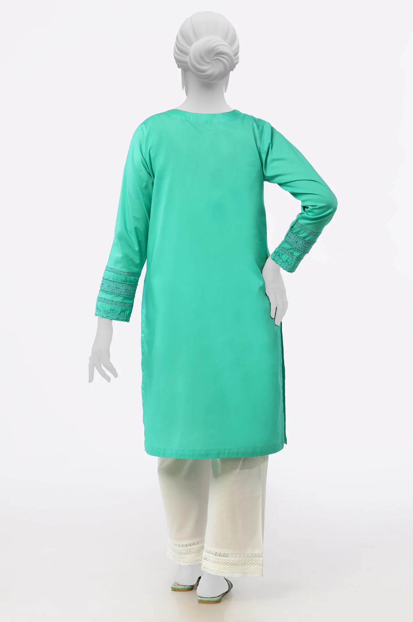 Green Stylised Kurti - Image 3