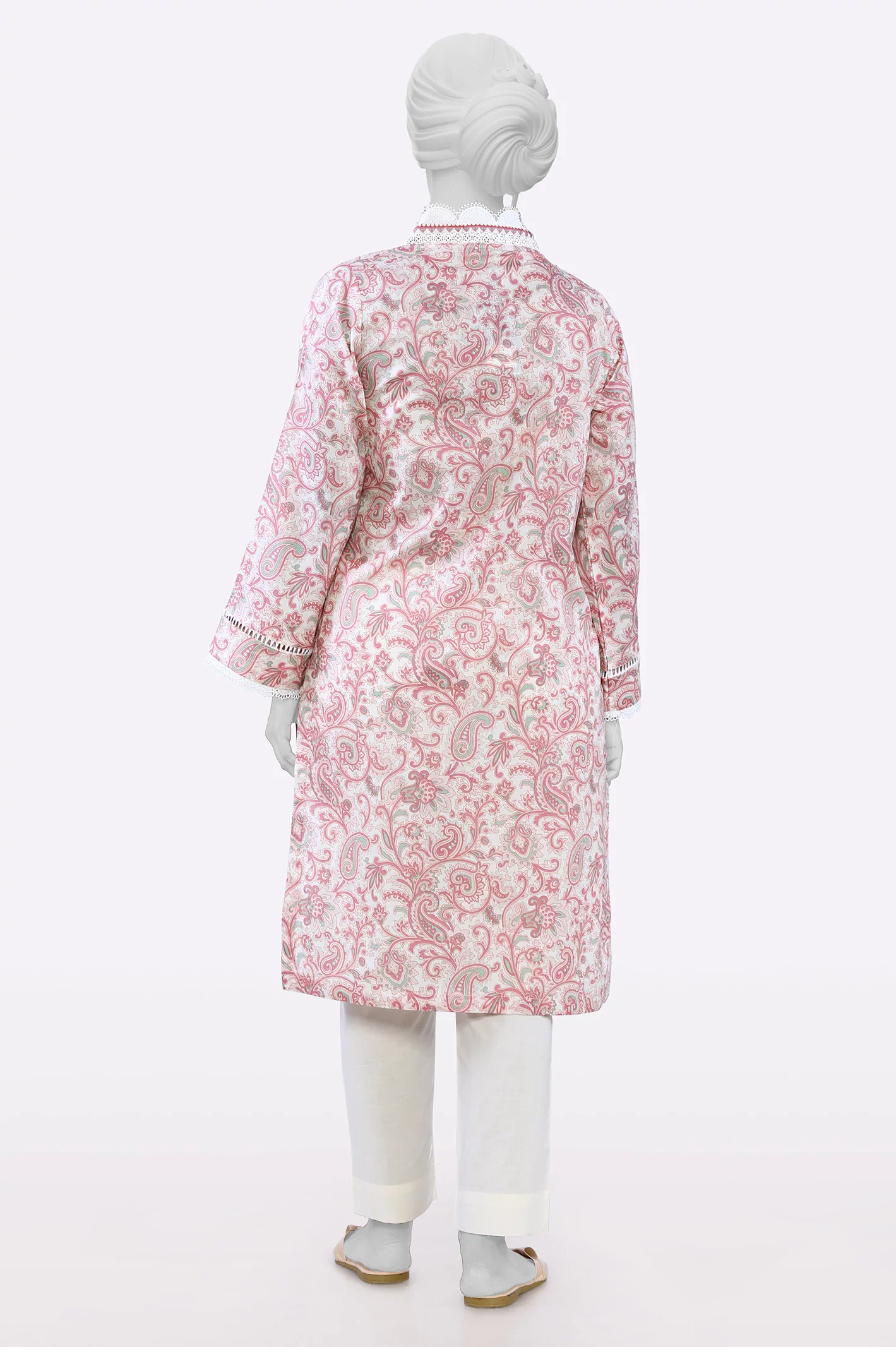 Off White Printed Kurti - Image 3